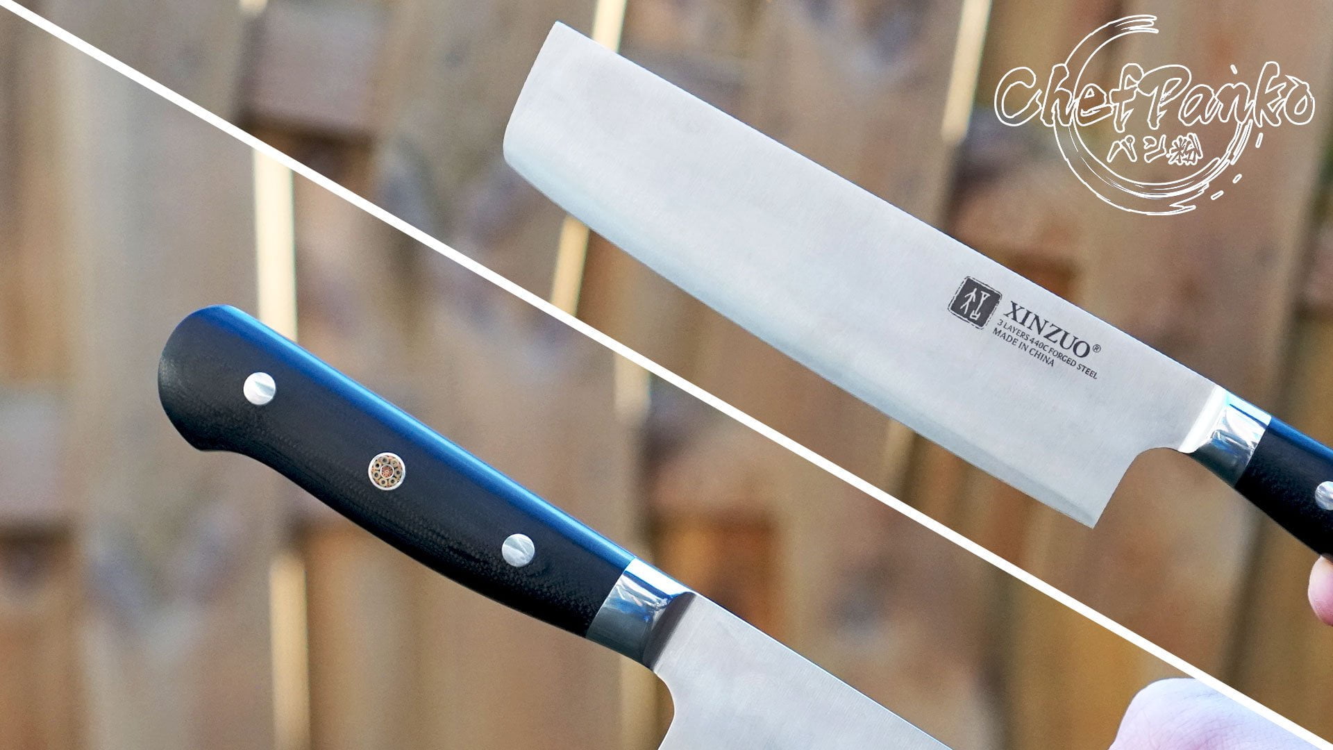 Xinzuo Nakiri Knife review - 440C steel (Yun Series) - ChefPanko