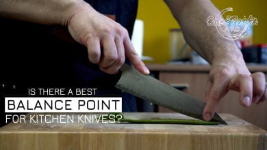 What is the best balance point for a kitchen knife
