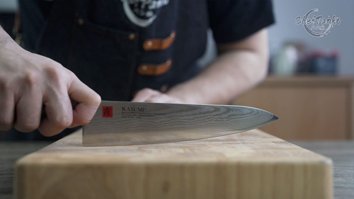Kasumi Chef's Knife VG10 Review 240mm Made in Seki Japan ChefPanko