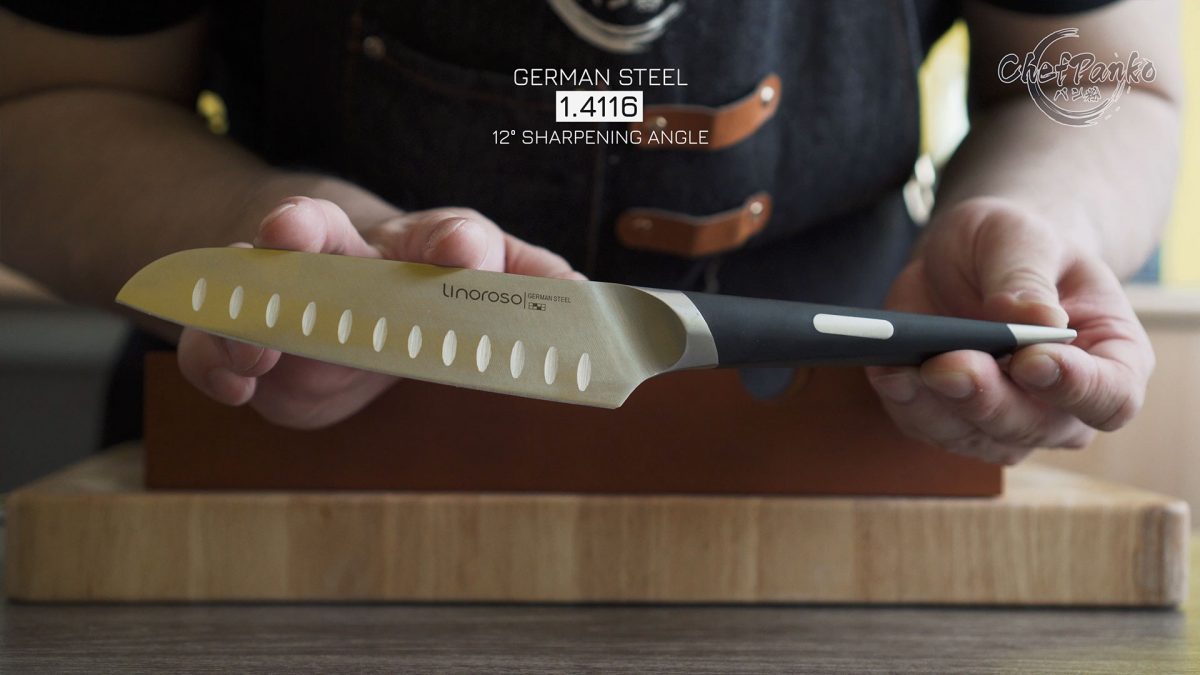 Linoroso Santoku Knife Review Mako Series ChefPanko