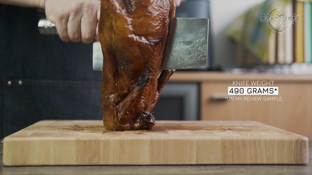Splitting a Duck in half with the Leung Tim ''Chopper''