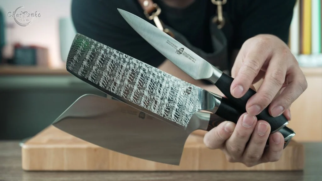 TUO 8 Pcs Chef Knife Set - Professional Knife Block Set Sharpener Steel,  Germ