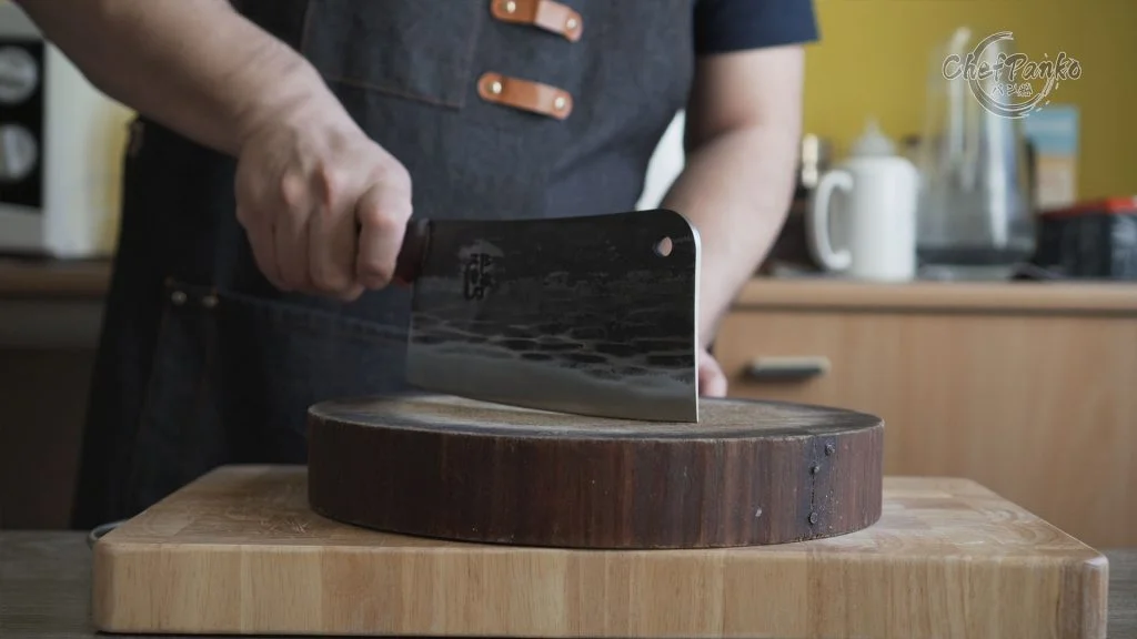 Use a dedicated bone cleaver cutting board
