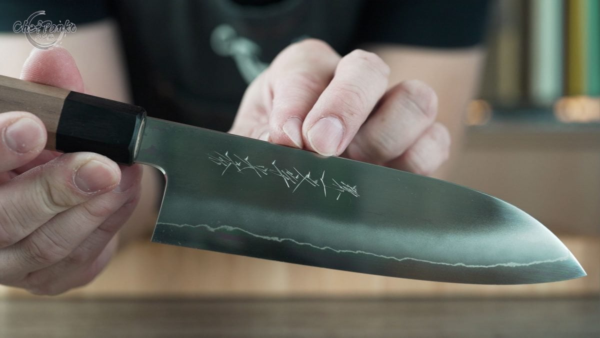 Sakai Ichimonji Shigure Santoku Review Ginsan Steel ChefPanko