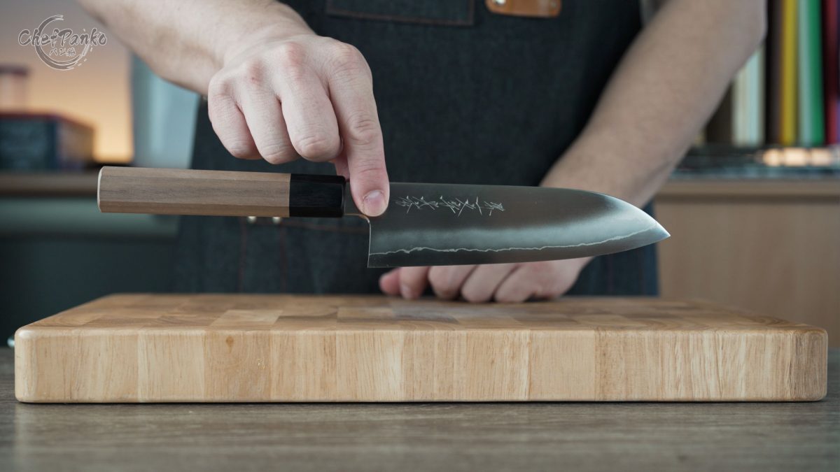 Sakai Ichimonji Shigure Santoku Review Ginsan Steel ChefPanko