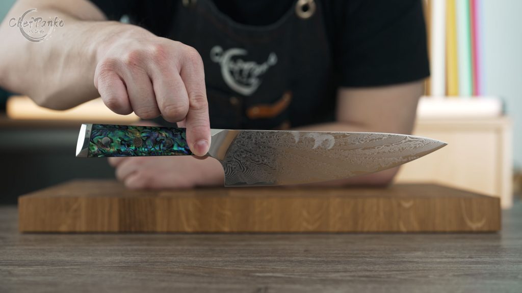 Grandsharp Abalone Shell Chef Knife - Balance Point