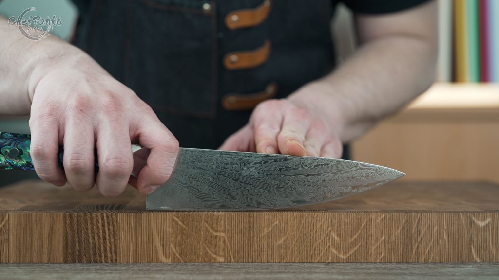 Grandsharp Abalone Shell Chef Knife - Blade Profile