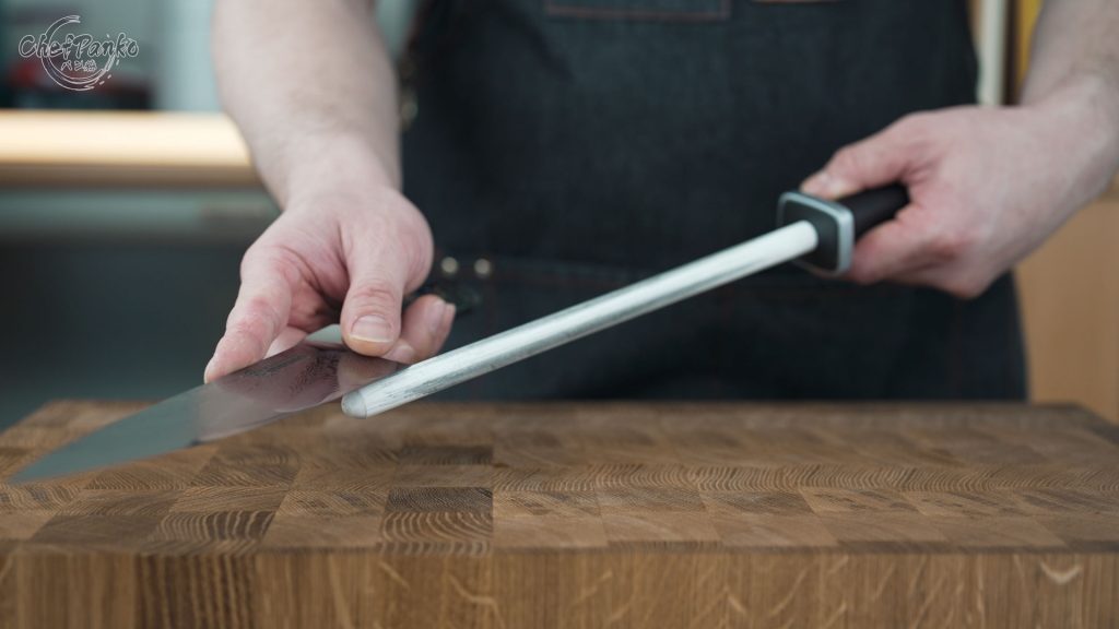 Grandsharp Abalone Shell Chef Knife - Honing