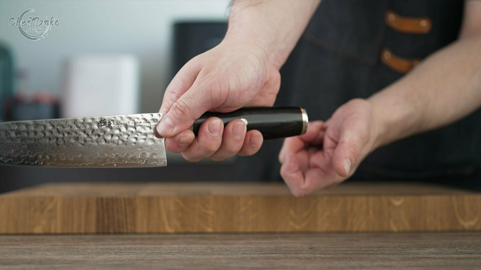 Dongsun Kyokuto Santoku Knife Review ChefPanko