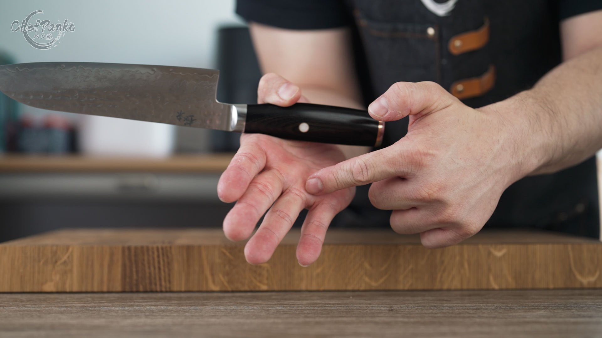 Dongsun Kyokuto Santoku Knife Review ChefPanko