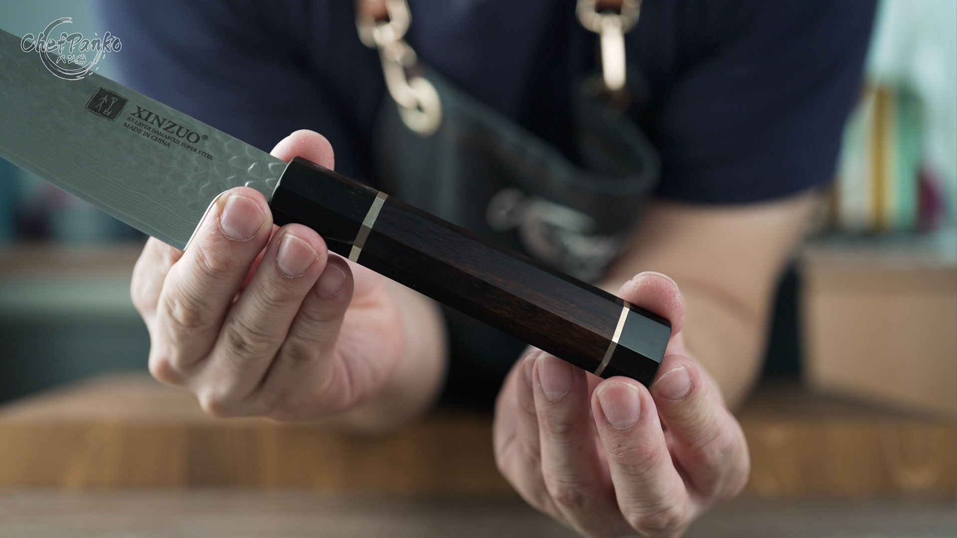 Xinzuo Zhen Series Santoku Knife Review Chinese VG10 ChefPanko