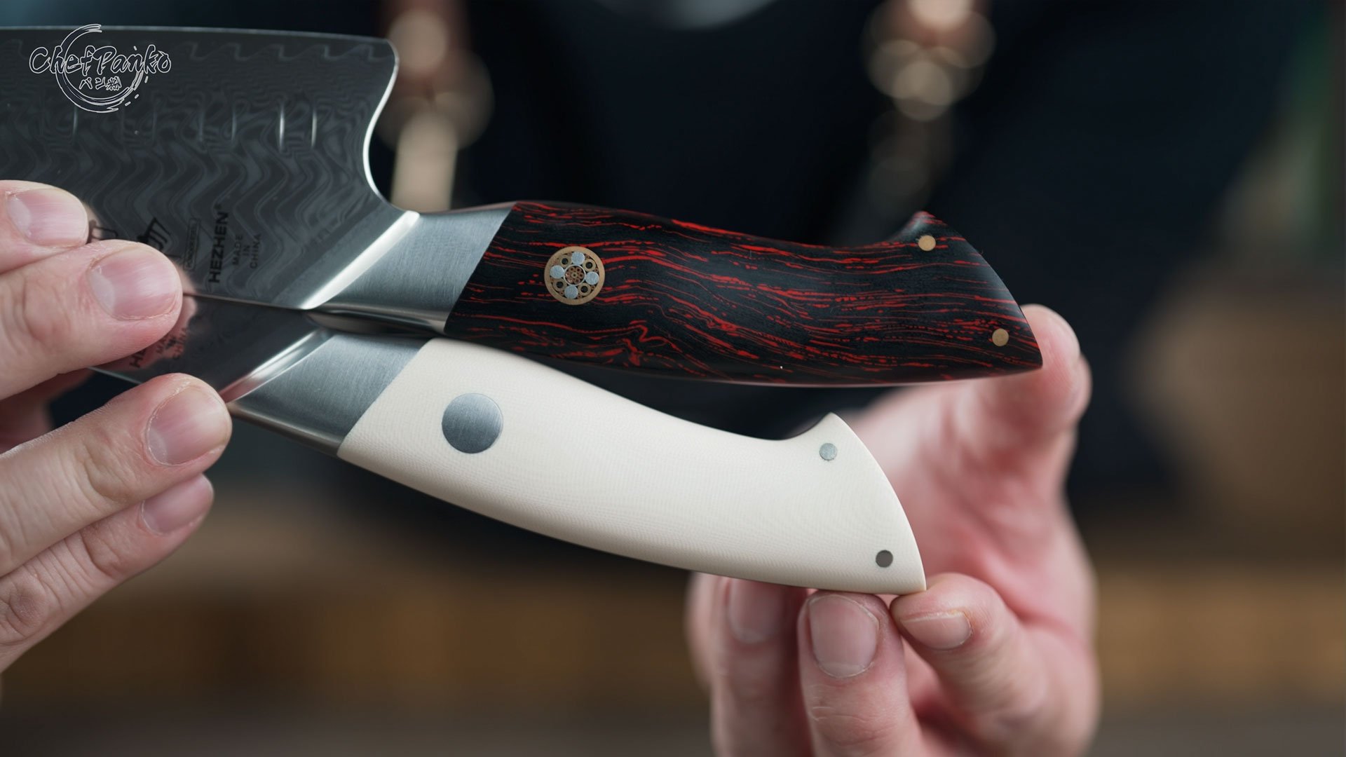 Hezhen Elegant Series Santoku Knife Review VG10 vs. 14Cr14MoVNb ChefPanko