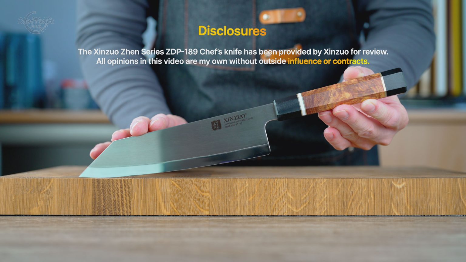 Xinzuo Zhen Series Chef's Knife with Japanese ZDP189 Review ChefPanko