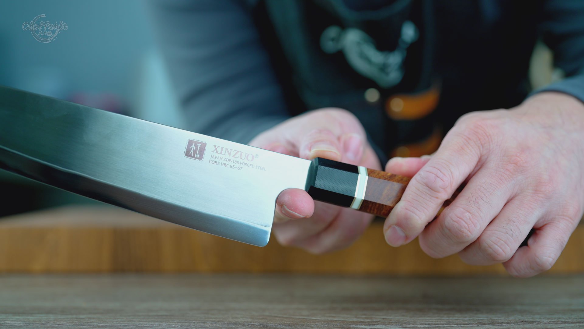 Xinzuo Zhen Series Chef's Knife with Japanese ZDP189 Review ChefPanko